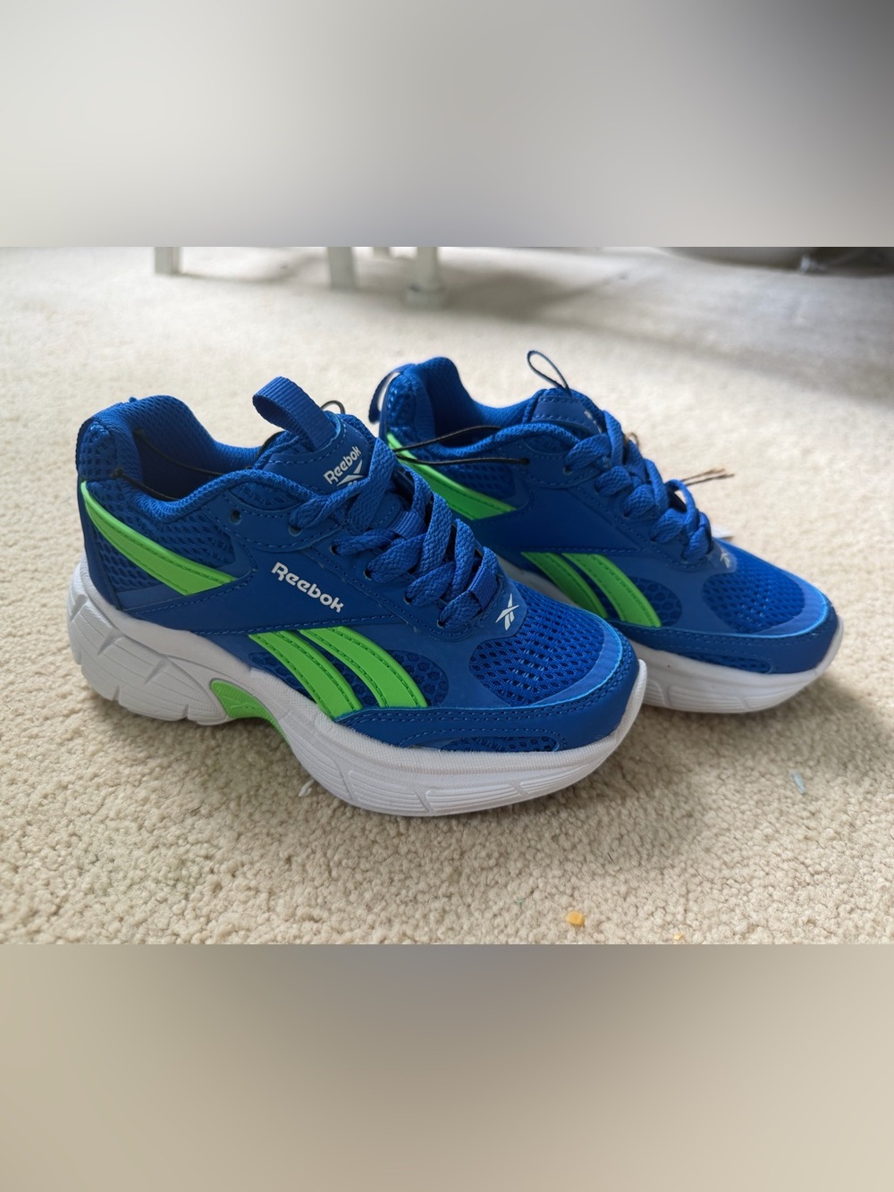 Reebok Kids Blue & Green Athletic Sneakers - Picture 2 of 9